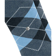 Calzini Burlington Everyday Argyle in confezione da 2 - Blu denim chiaro
