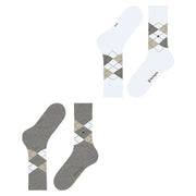 Calzini Burlington Everyday Argyle - Confezione da 2 - Grigio chiaro Mel
