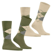 Calzini Burlington Everyday Argyle - Confezione da 2 - Verde salvia