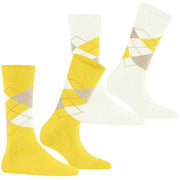 Calzini Burlington Everyday Argyle - Confezione da 2 - Giallo sole
