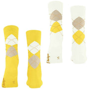 Calzini Burlington Everyday Argyle - Confezione da 2 - Giallo sole