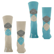 Calzini Burlington Everyday Argyle - Confezione da 2 - Zemet Beige