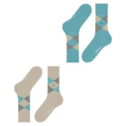 Calzini Burlington Everyday Argyle - Confezione da 2 - Zemet Beige
