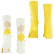 Calzini Burlington Everyday Mix - Confezione da 2 - Bianco sporco