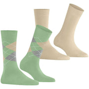 Calzini Burlington Everyday Mix - Confezione da 2 - Verde tranquillo