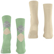 Calzini Burlington Everyday Mix - Confezione da 2 - Verde tranquillo