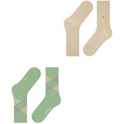 Calzini Burlington Everyday Mix - Confezione da 2 - Verde tranquillo