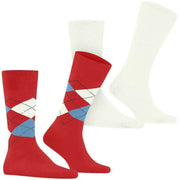 Calzini Burlington Everyday Mix - Confezione da 2 - Rosso tulipano