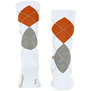 Calzini Burlington Rib Court - Bianco/Arancione