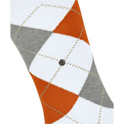 Calzini Burlington Rib Court - Bianco/Arancione