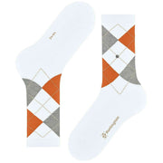 Calzini Burlington Rib Court - Bianco/Arancione