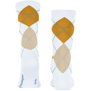 Calzini Burlington Rib Court - Bianco/Giallo