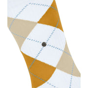 Calzini Burlington Rib Court - Bianco/Giallo