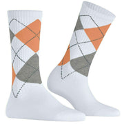 Calzini Burlington Rib Courtside - Bianco/Arancione