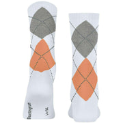 Calzini Burlington Rib Courtside - Bianco/Arancione