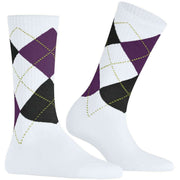 Calzini Burlington Rib Courtside - Bianco/Viola