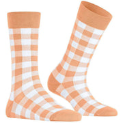 Calzini Vichy Burlington - Pesca Arancione