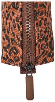 Custodia piccola in tela di cotone Roka Tate - Mini Leopard Brown