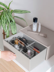 Organizer per trucchi supersize con cassetto profondo Stackers - Tortora