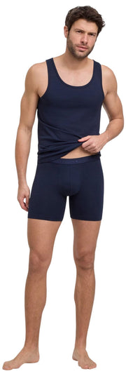 Boxer a gamba lunga Falke Daily Comfort, confezione da 2 - Midnight Navy