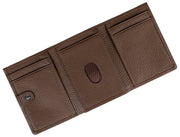 Portafoglio porta carte a tre ante Dents Aire - marrone cioccolato