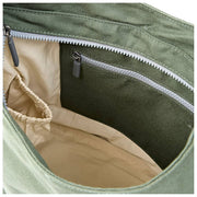 Borsa a tracolla grande in tela di cotone Roka Hoxton - verde salice