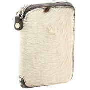 Borsa in pelle di vacchetta pelosa Campomaggi Cecina - Grigio/Bianco