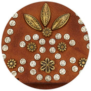 Borsa porta telefono Campomaggi Siena Stud - Cognac Tan