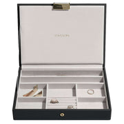 stackers-classic-set-of-3-jewellery-box---black-raffia-34950116