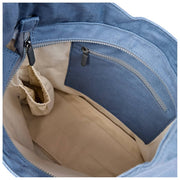 Borsa a tracolla grande in tela di cotone Roka Hoxton - Blu aviazione