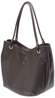 Borsa tote morbida curva Elie Beaumont - Marrone cioccolato