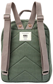 Zaino Roka Hampton piccolo in tela di cotone - verde salice