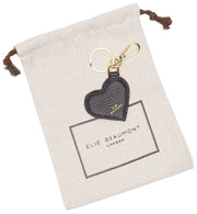 Portachiavi a cuore Elie Beaumont - Nero