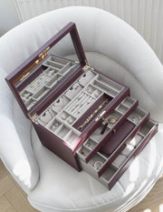 Portagioie grande di lusso Stackers - Borgogna