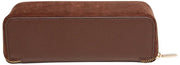 Alice Wheeler London Kensington piccola custodia da treno in pelle scamosciata - marrone cioccolato