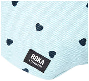 Marsupio Roka Mill Hill in tela di cotone - Stampa cuore blu