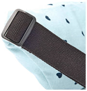 Marsupio Roka Mill Hill in tela di cotone - Stampa cuore blu