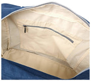 Borsa tote media in tela di cotone Roka Sloane - Blu ammiraglio