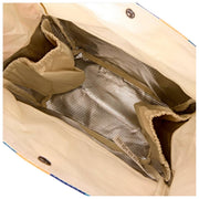 Borsa per il pranzo in tela di cotone Roka Hampstead - Ampia multiriga