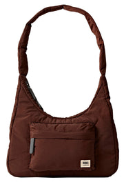 Borsa piccola Taslon riciclata Roka Belsize - Marrone cioccolato