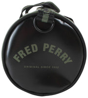 Borsa cilindrica mini classica Fred Perry - Corona d'alloro verde/nera