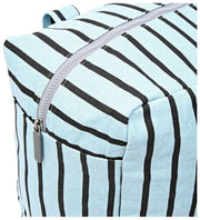 Borsa a tracolla media in tela di cotone Roka Sloane - striscia blu