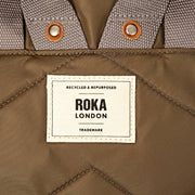 Zaino medio in nylon riciclato Roka Canfield B - Verde militare