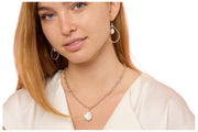 Collana con pendente di perle grandi Keishi di Perle d'Oriente - Argento/Bianco