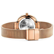 Orologio da polso Amelia dal design danese - Marrone cioccolato ondulato