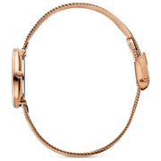 Orologio da polso Amelia dal design danese - Marrone cioccolato ondulato