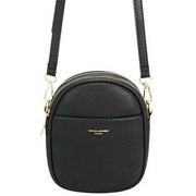 David Jones Double Zip Small Across Body Bag - Black