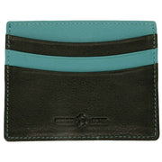 David Van Hagen RFID Slim Card Case - Black/Blue