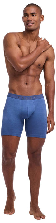 Boxer a gamba lunga Falke Daily Comfort, confezione da 2 - blu/arancione