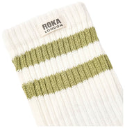 Calzini Roka Windsor Stripe Crew - Verde avocado